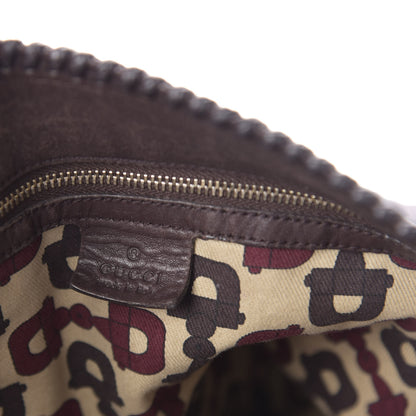 Gucci Guccissima Large Horsebit Chain Hobo Chocolate 8 of 11