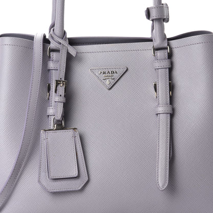 Prada Saffiano Cuir Small Double Handle Tote Glicine 16 of 16