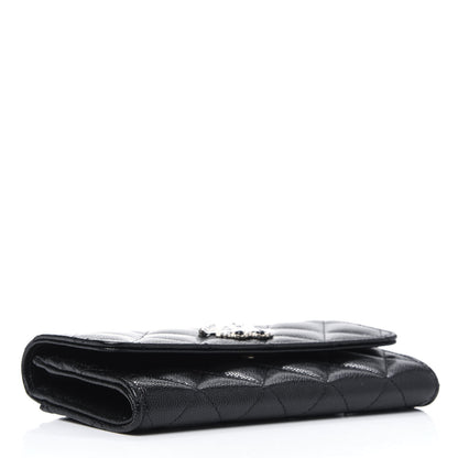 Chanel Caviar Quilted Pearl Coco Candy Wallet Black 4 of 4
