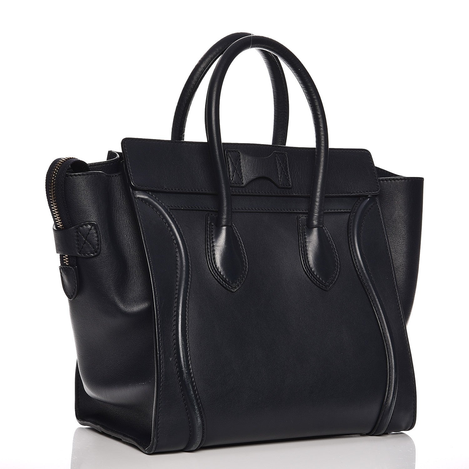 Celine Smooth Calfskin Mini Luggage Navy Blue 3 of 19