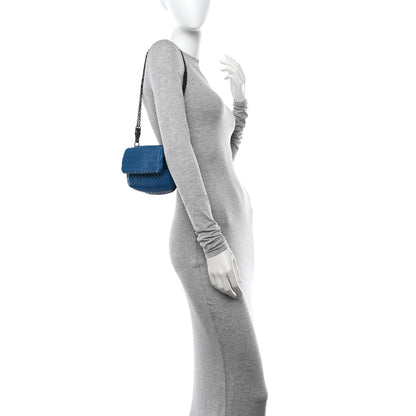 Bottega Veneta Nappa Intrecciato Small Chain Crossbody Blue 2 of 15