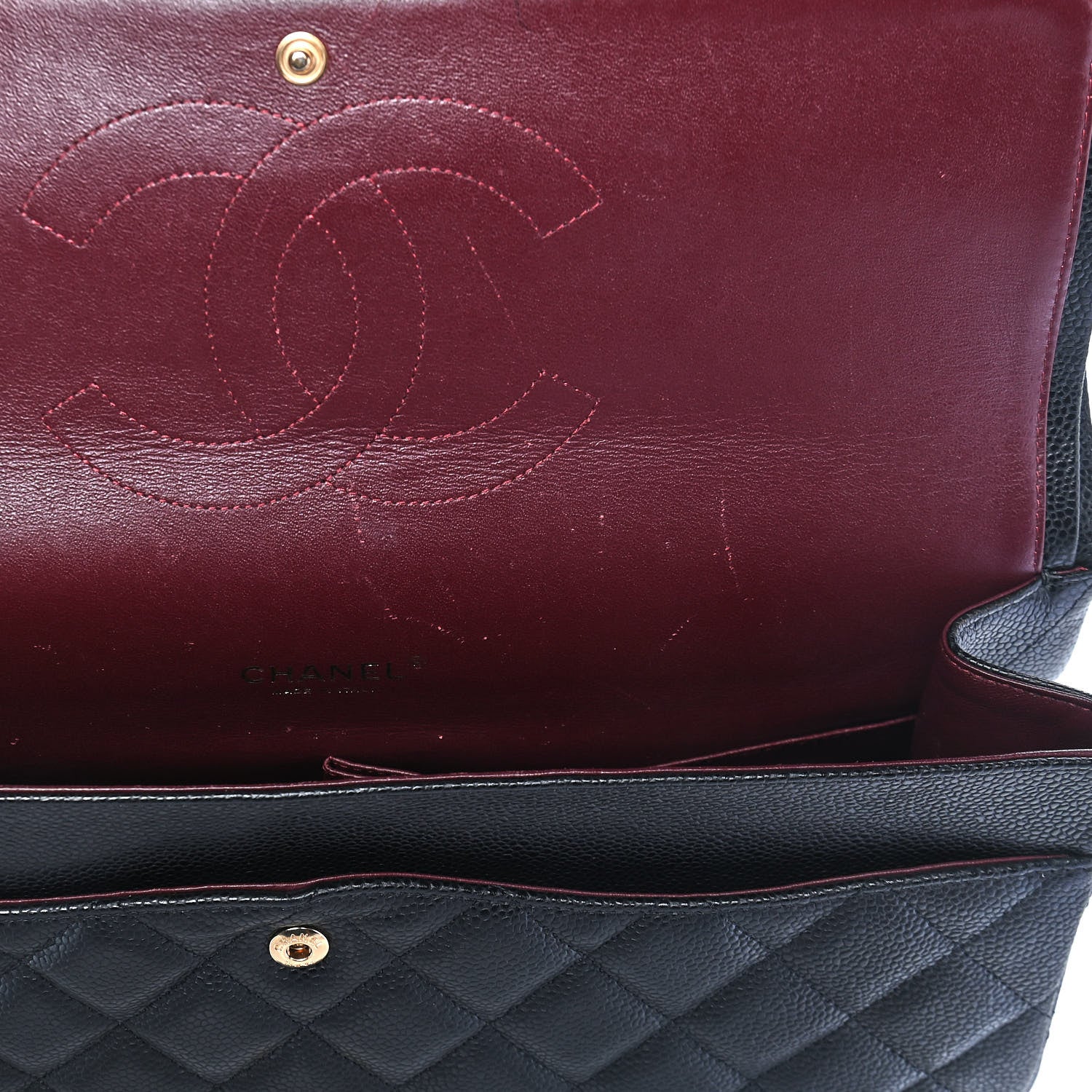 Chanel Caviar Quilted Maxi Double Flap Black 12 of 12
