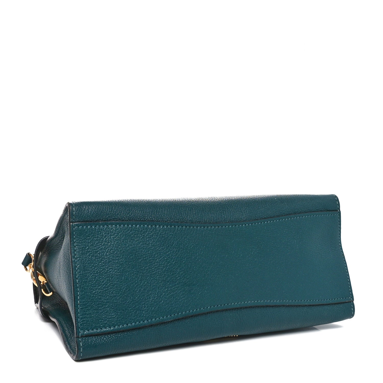 Miu Miu Goatskin Madras Click Top Handle Petrolio Black 4 of 9