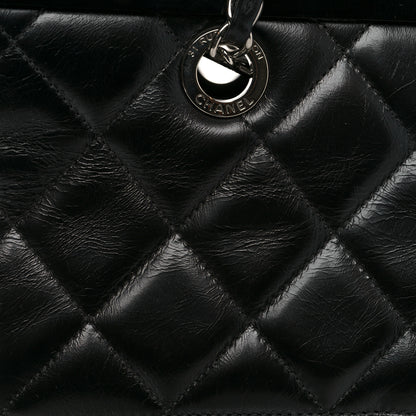 Chanel Glazed Calfskin Quilted Small CC Delivery Tote Black 12 of 12