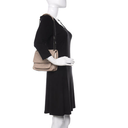 Saint Laurent Crinkled Calfskin Matelasse Monogram Baby Niki Chain Satchel Light Taupe 2 of 11