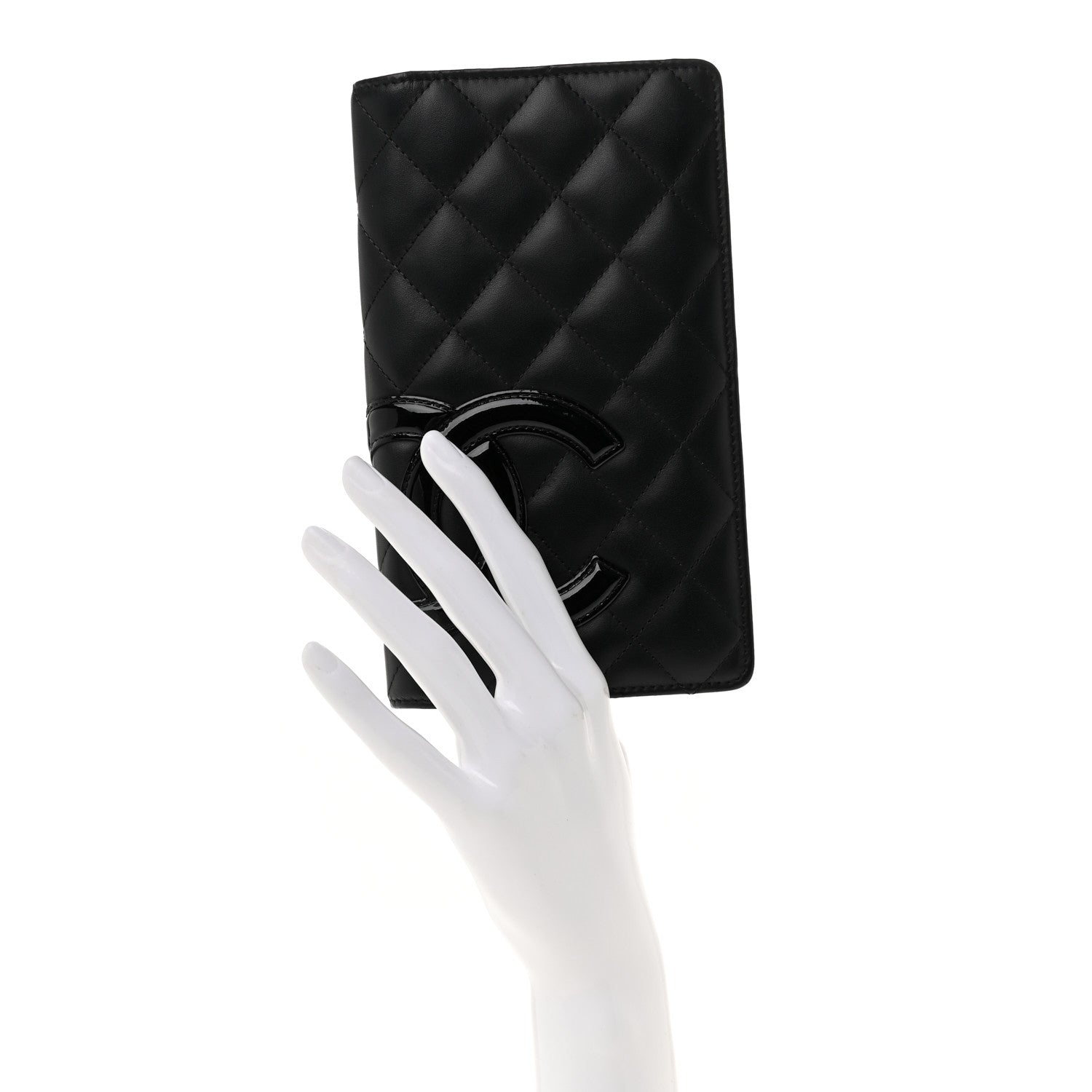 Chanel Calfskin Quilted Cambon Yen Wallet Black 2 of 9