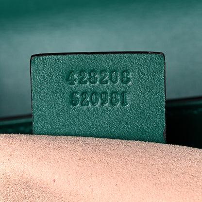 Gucci Guccissima Signature Medium Padlock Top Handle Bag Emerald 7 of 13