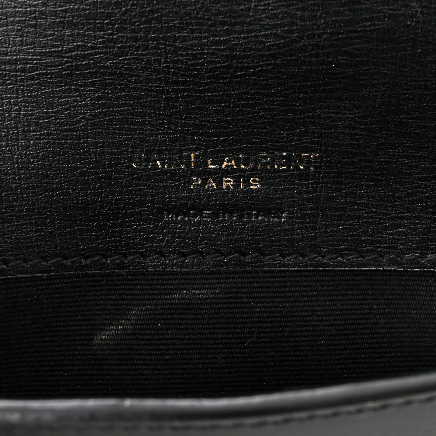 Grained Calfskin Monogram Phone Holder Crossbody Black