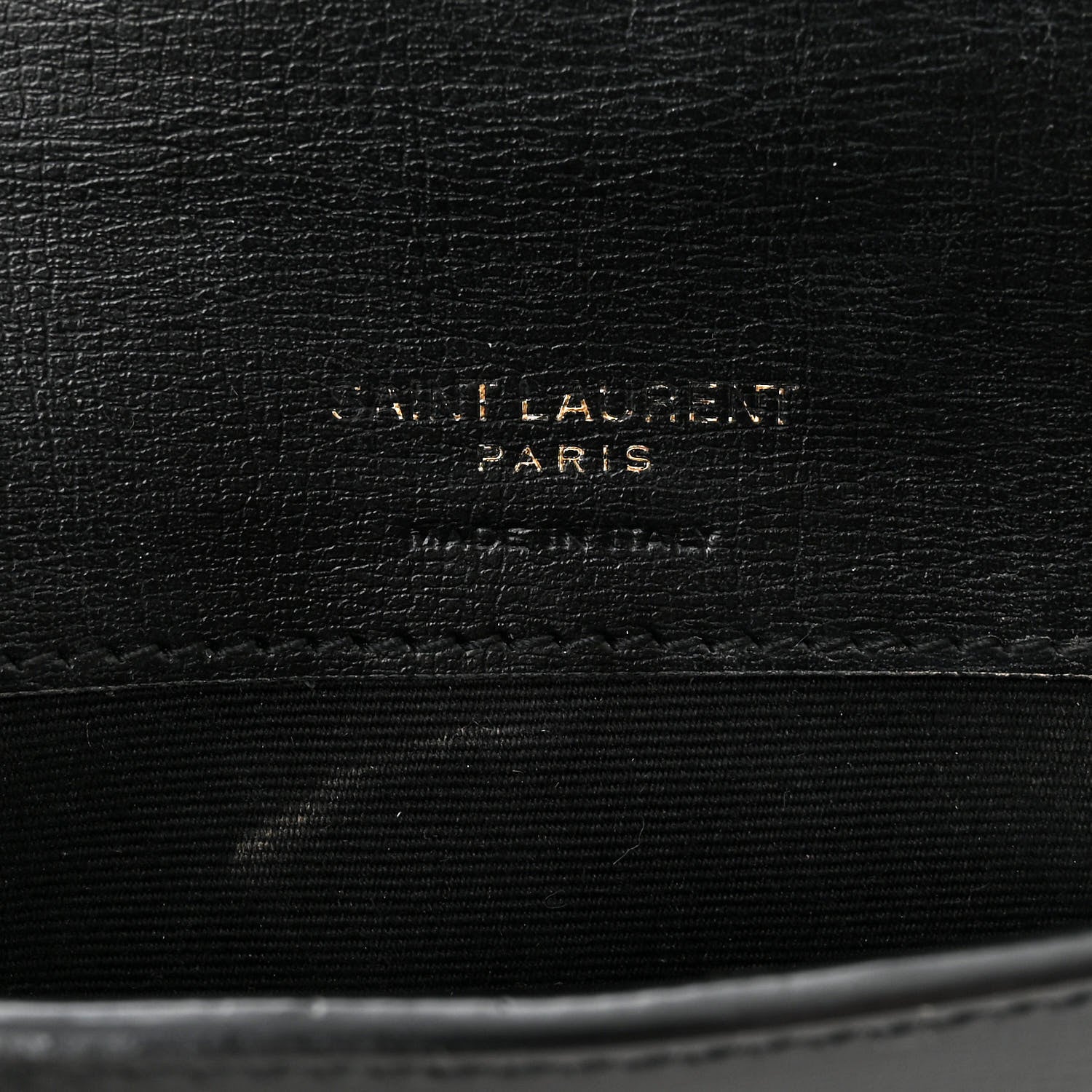 Saint Laurent Grained Calfskin Monogram Phone Holder Crossbody Black 6 of 9