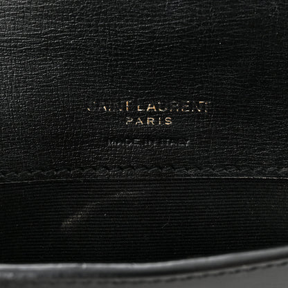 Saint Laurent Grained Calfskin Monogram Phone Holder Crossbody Black 6 of 9