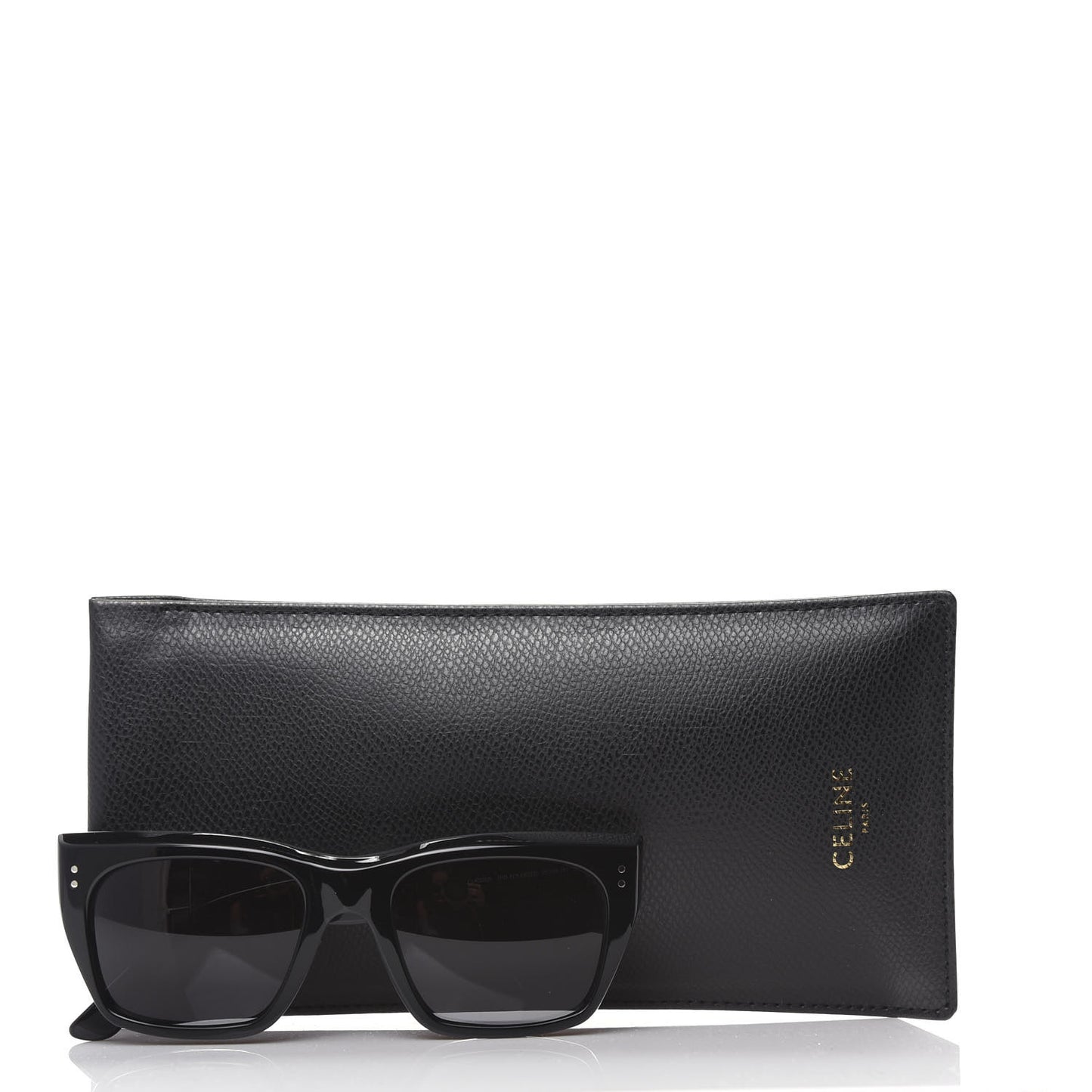Acetate Polarized Rectangular Sunglasses CL40082I Black