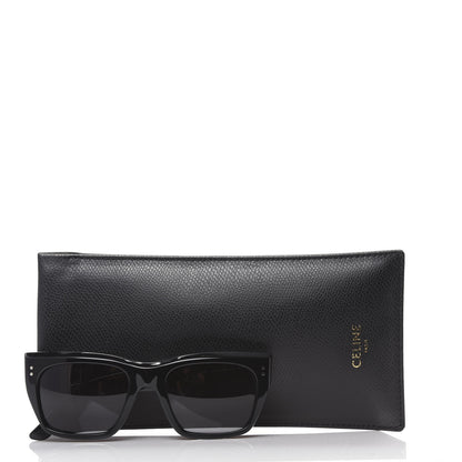 Celine Acetate Polarized Rectangular Sunglasses CL40082I Black 7 of 7