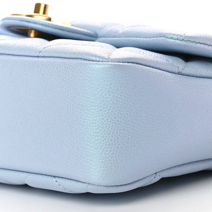 Chanel Iridescent Caviar Quilted Mini My Perfect Flap Light Blue 9 of 11