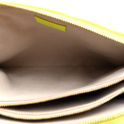 Louis Vuitton Calfskin Embossed Monogram LV Match Coussin PM Fluorescent Yellow 5 of 11