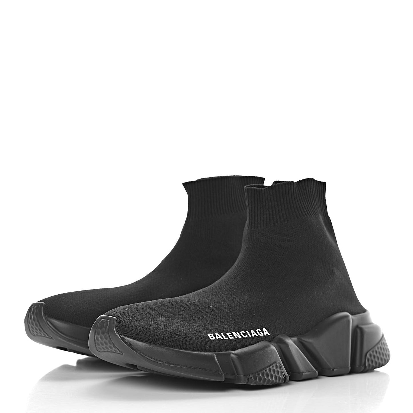 Neoprene Knit Womens Speed Sneakers 36 Black