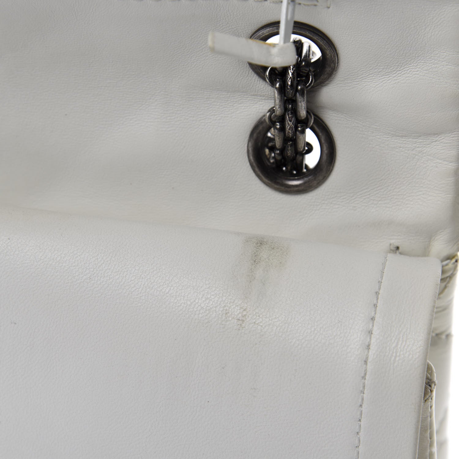 Chanel Distressed Patent Quilted 2.55 Reissue Flap 227 White 11 of 15
