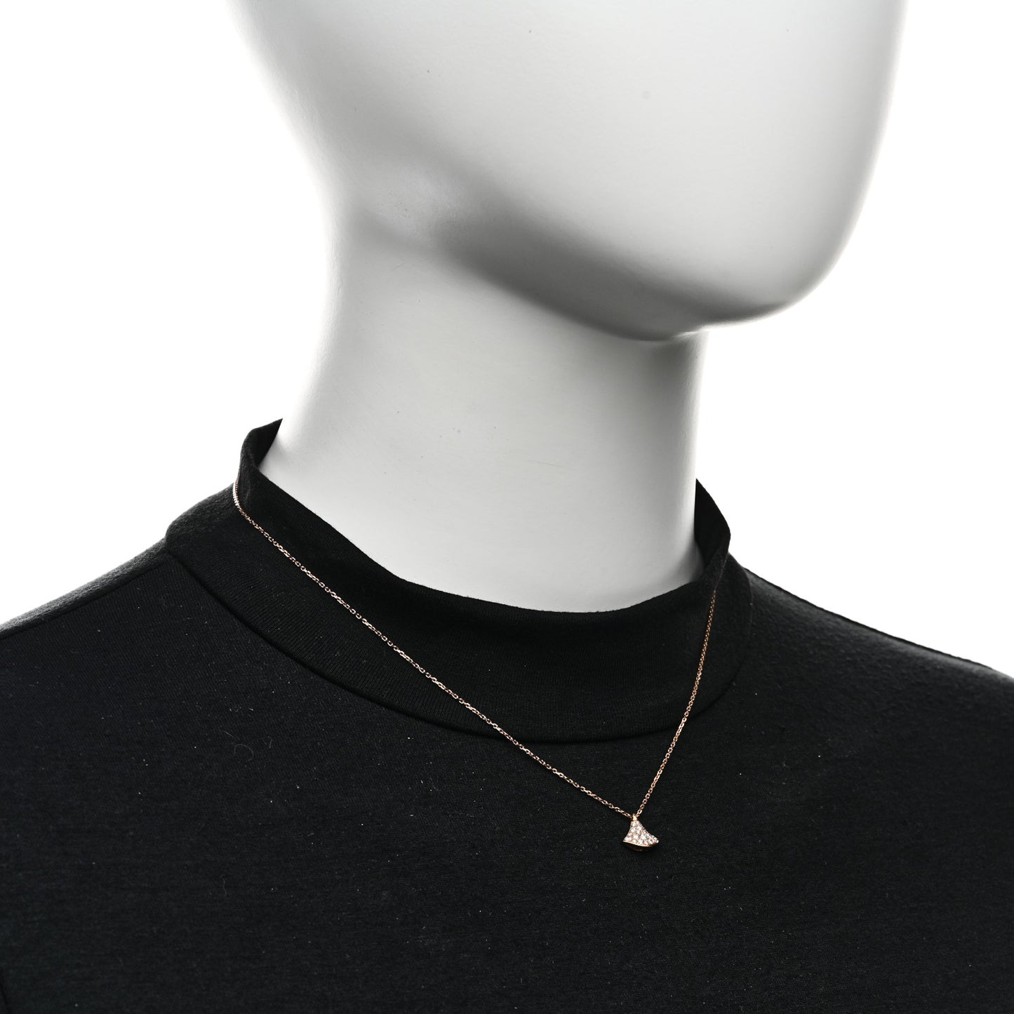 18K Rose Gold Diamond Divas' Dream Mini Pave Pendant Necklace