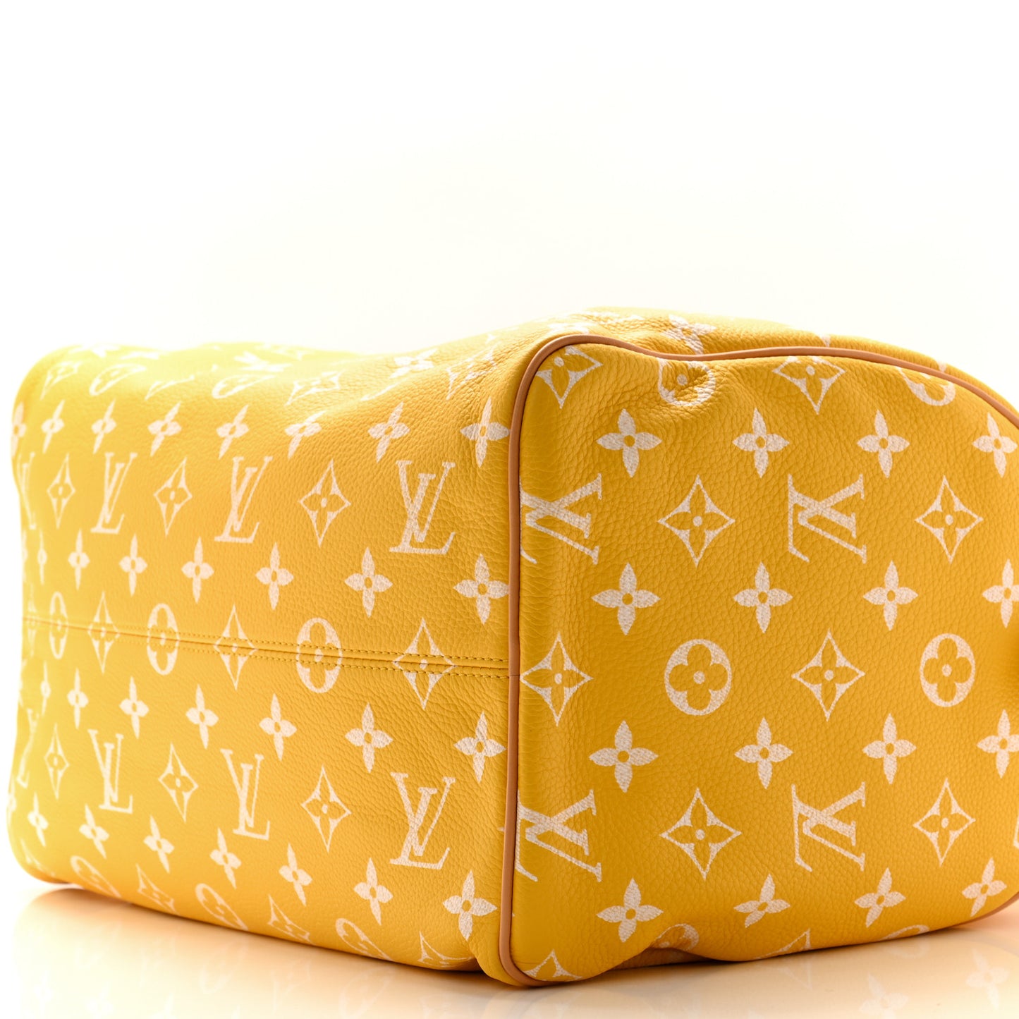 Calfskin Monogram Speedy P9 Bandouliere 40 Jaune Mat