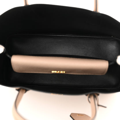 Prada Saffiano Cuir Medium Double Bag Cammeo Black 5 of 16