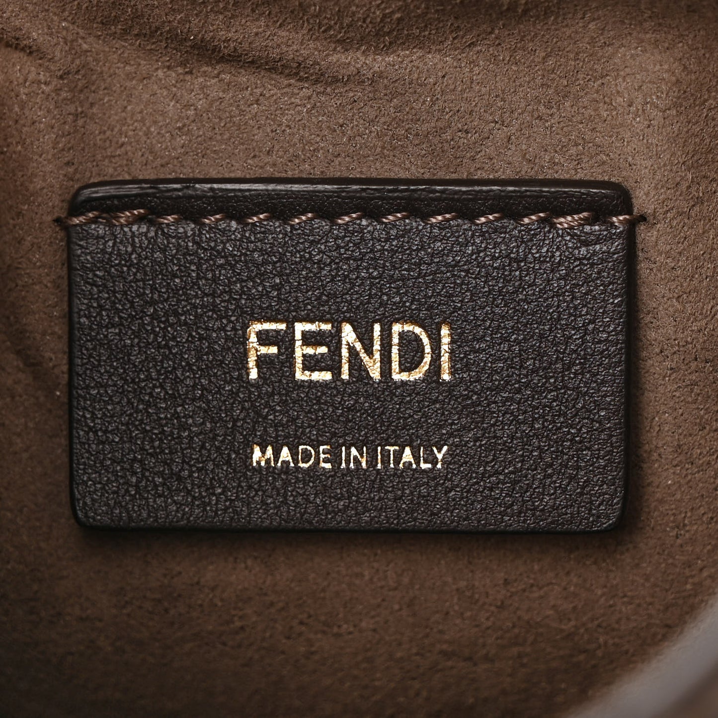 Vitello Liberty F is Fendi Bi-Color FF 1974 Embossed Mini Mon Tresor Bucket Bag Maya Black