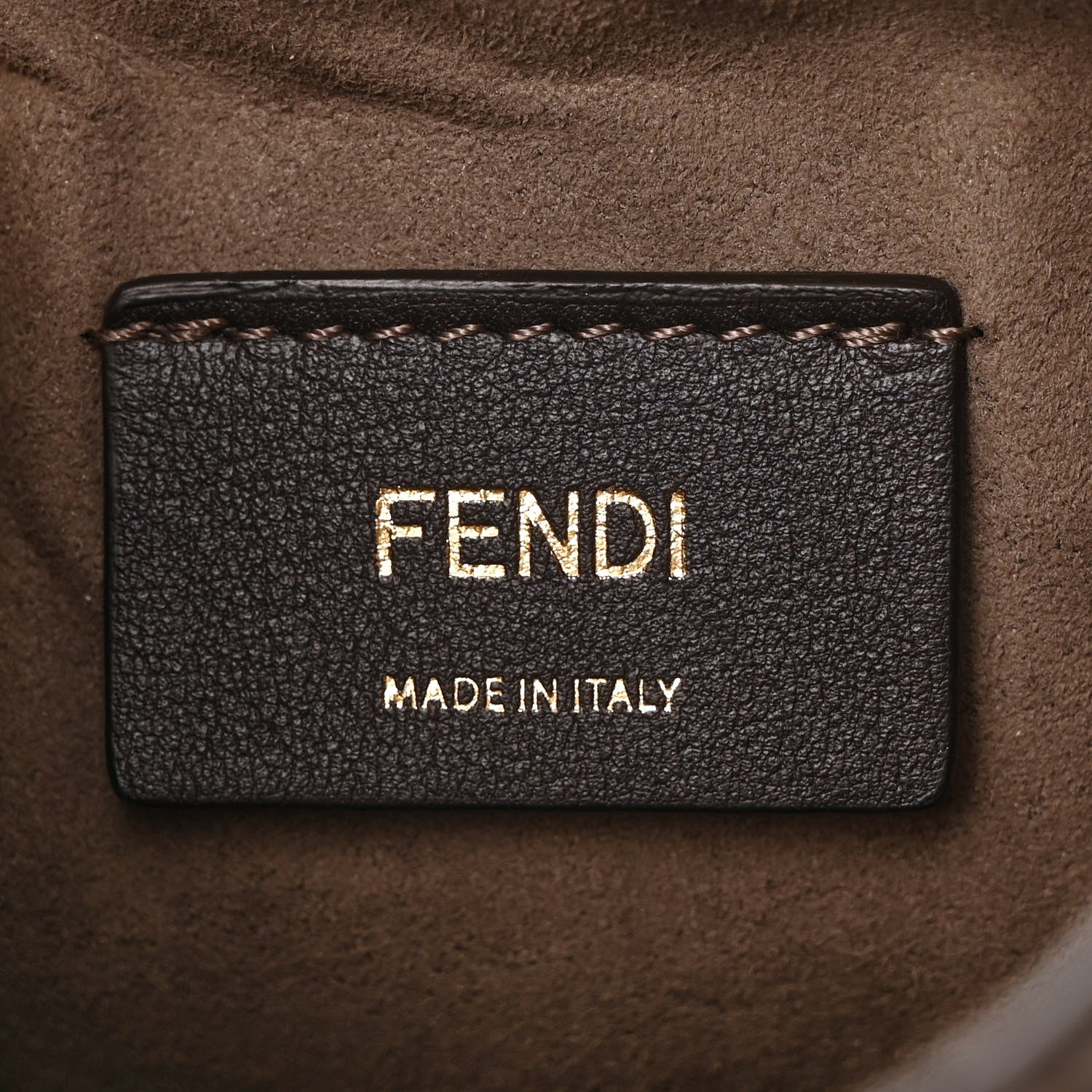 Fendi Vitello Liberty F is Fendi Bi-Color FF 1974 Embossed Mini Mon Tresor Bucket Bag Maya Black 6 of 9