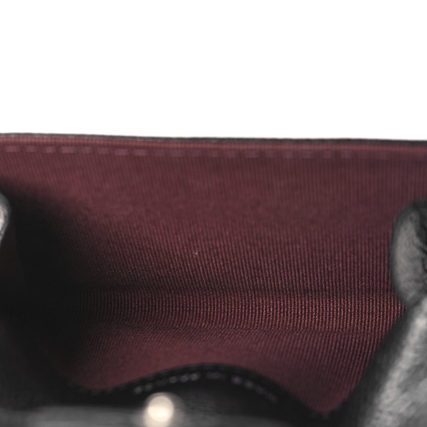 Caviar Quilted Flap Card Holder Wallet Black