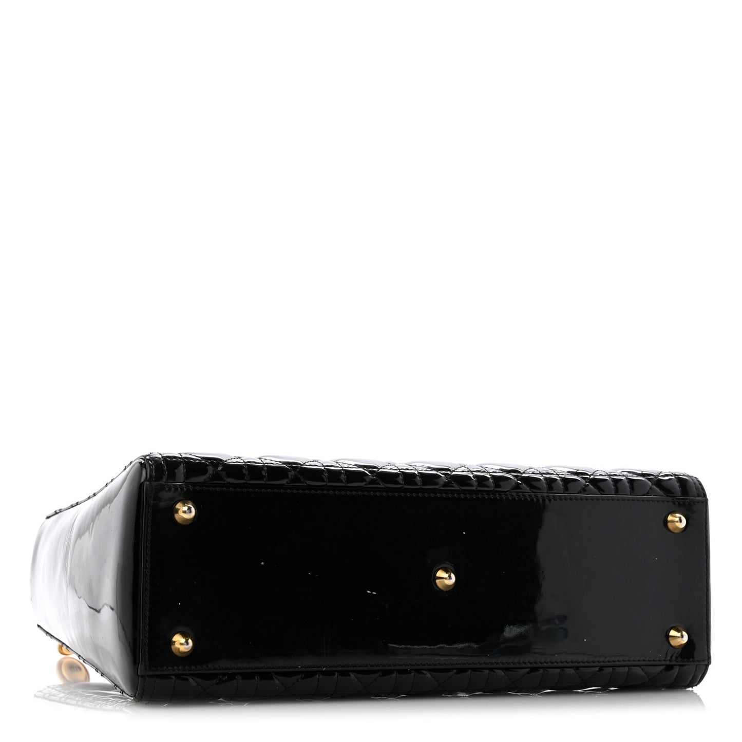 Patent Cannage Large Lady Dior Black