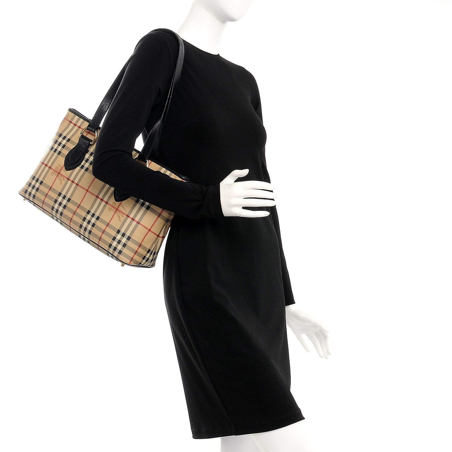 Burberry Haymarket Check Medium Regent Tote Black 2 of 10