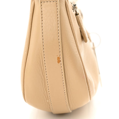 Christian Dior Calfskin Logo Charm Shoulder Bag Beige 13 of 14