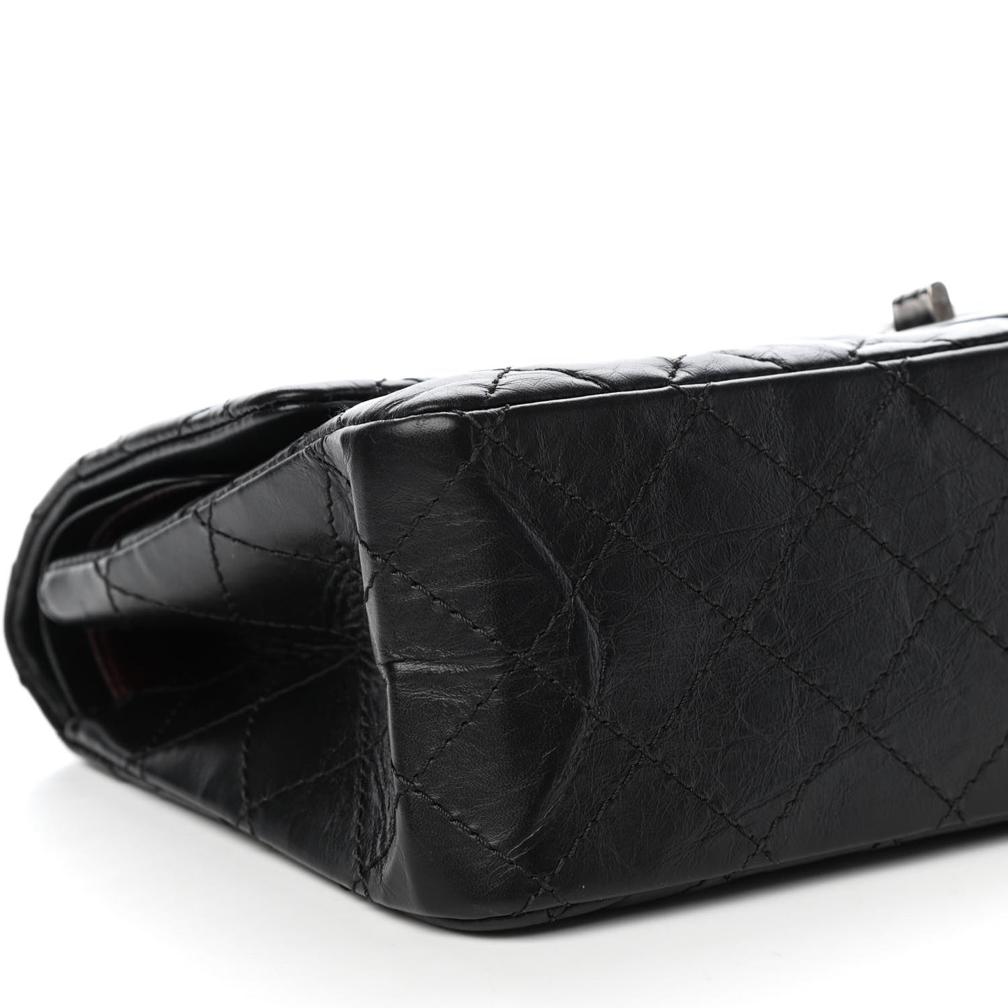 Aged Calfskin Quilted 2.55 Reissue 226 Flap Black
