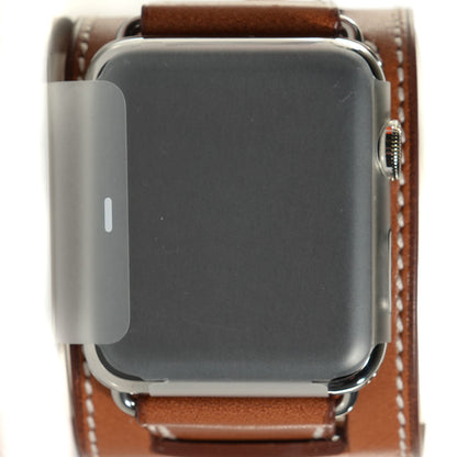 Hermes Barenia 42mm Apple Watch Cuff Fauve 1 of 8
