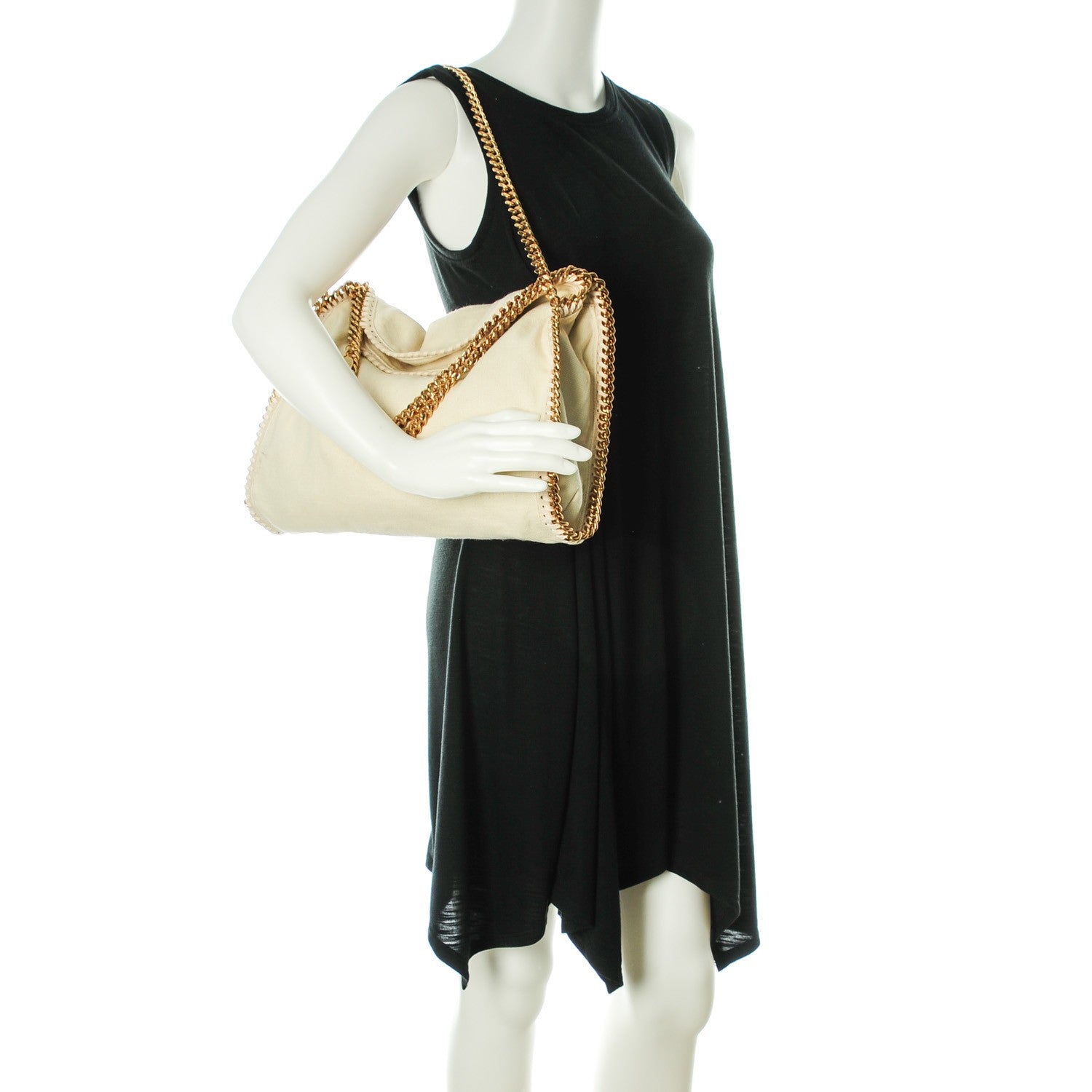 Stella McCartney Woven Boucle Fold Over Falabella White 2 of 9