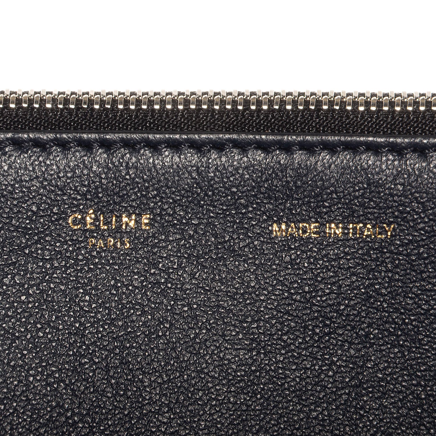 Celine Calfskin Suede Tri-Color Double Zip Trapeze Sand 6 of 9