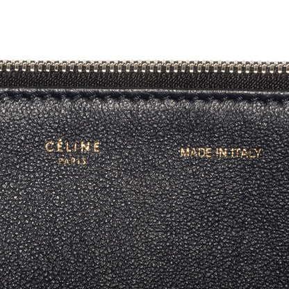 Celine Calfskin Suede Tri-Color Double Zip Trapeze Sand 6 of 9