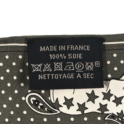 Hermes Silk Cheval De Coeur Bandana Twilly Loden Kaki Creme 3 of 3