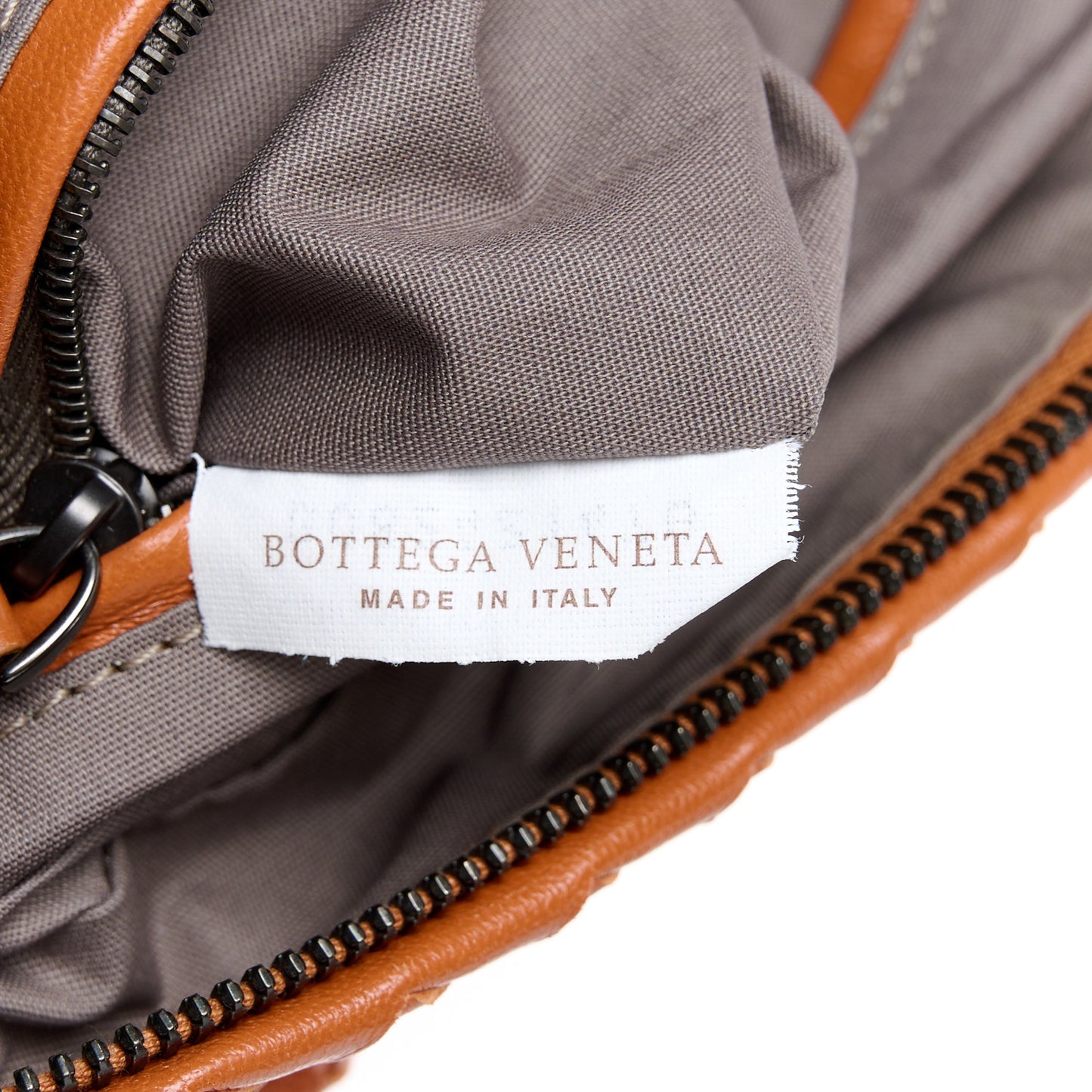 Nappa Intrecciato Crossbody Bag Dark Calvados