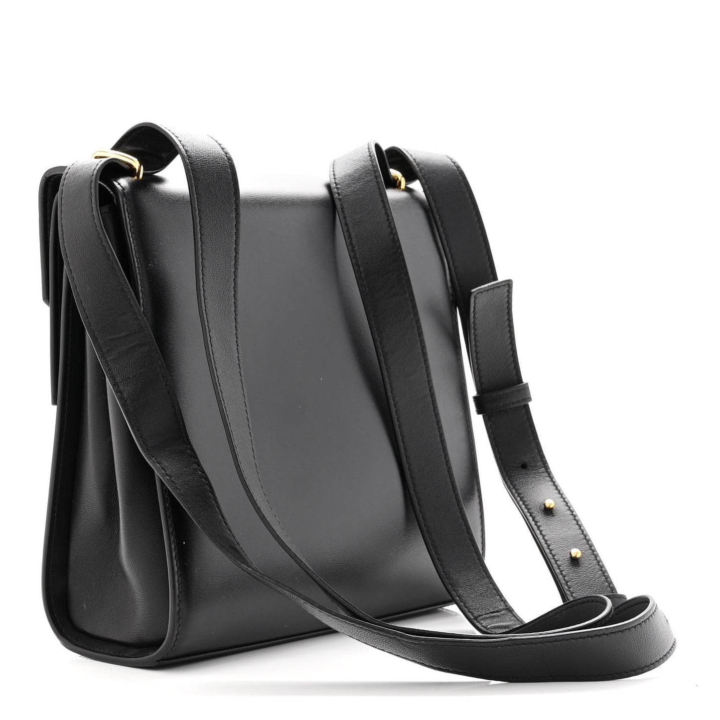 Box Calfskin Nappa Clip Bag Black