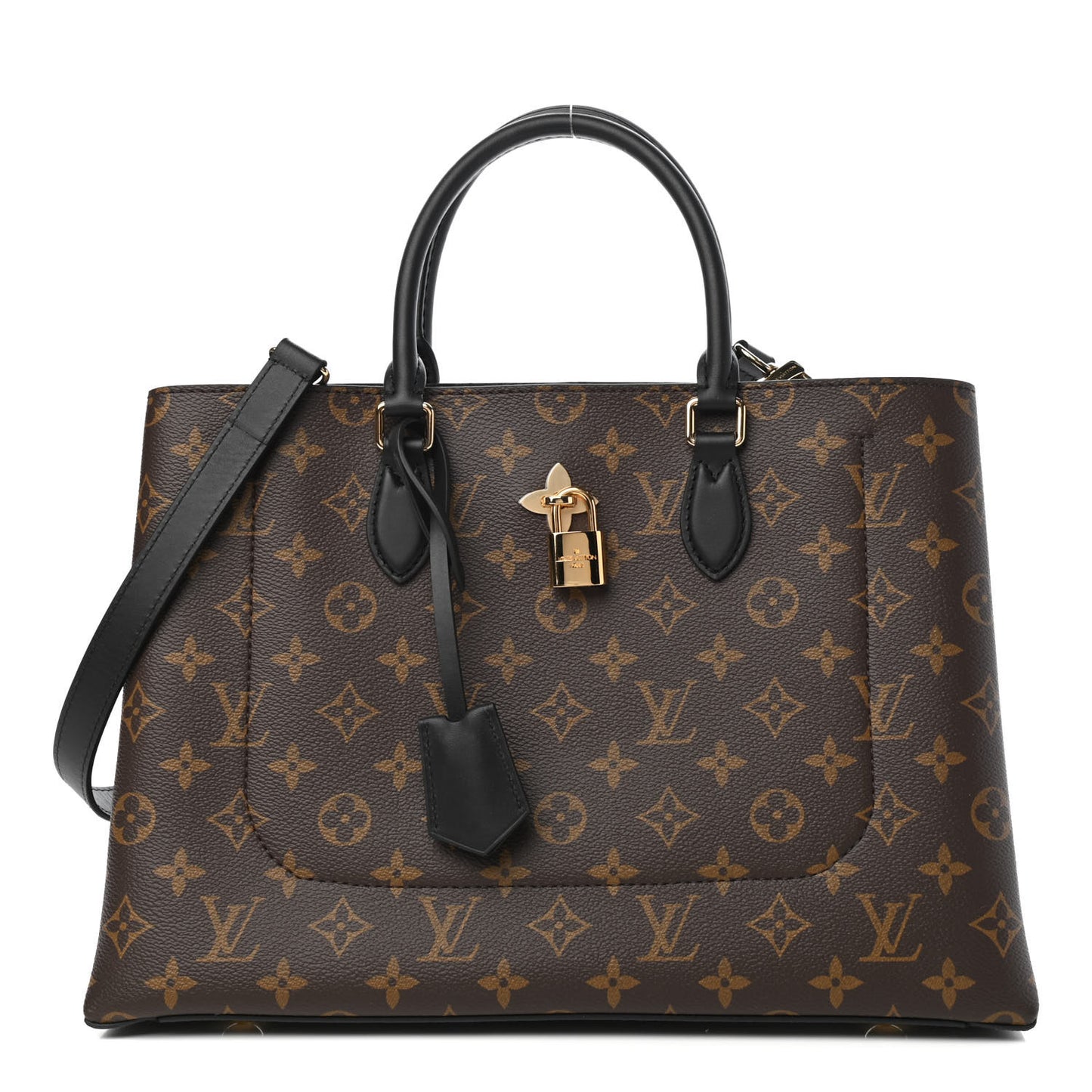 Monogram Flower Tote Black