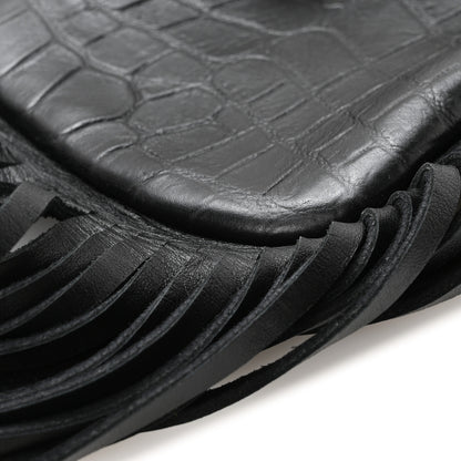 Saint Laurent Suede Fringe Toy Monogram Anita Crossbody Bag Black 10 of 11