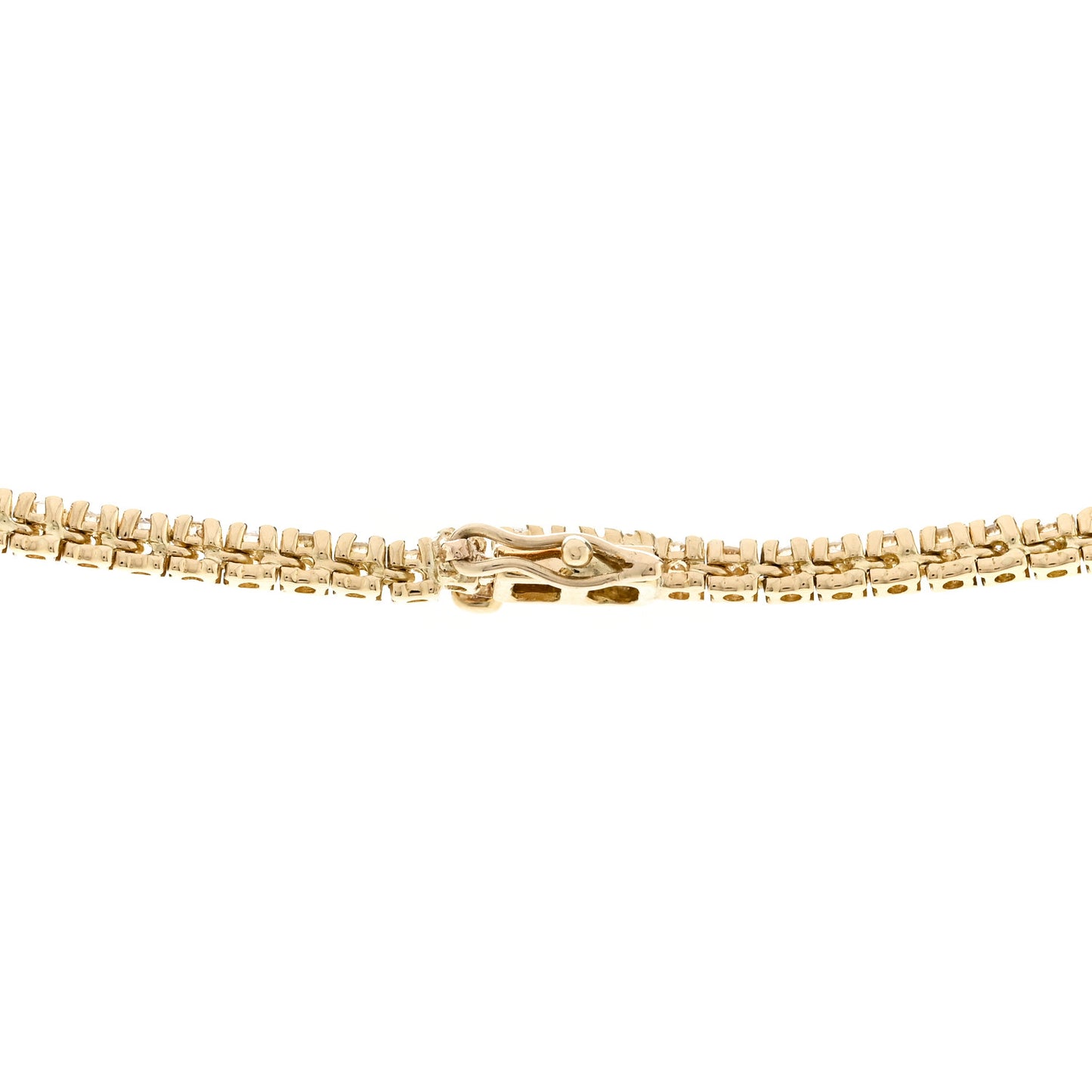 18K Yellow Gold Diamond 5.01ctw Tennis Necklace