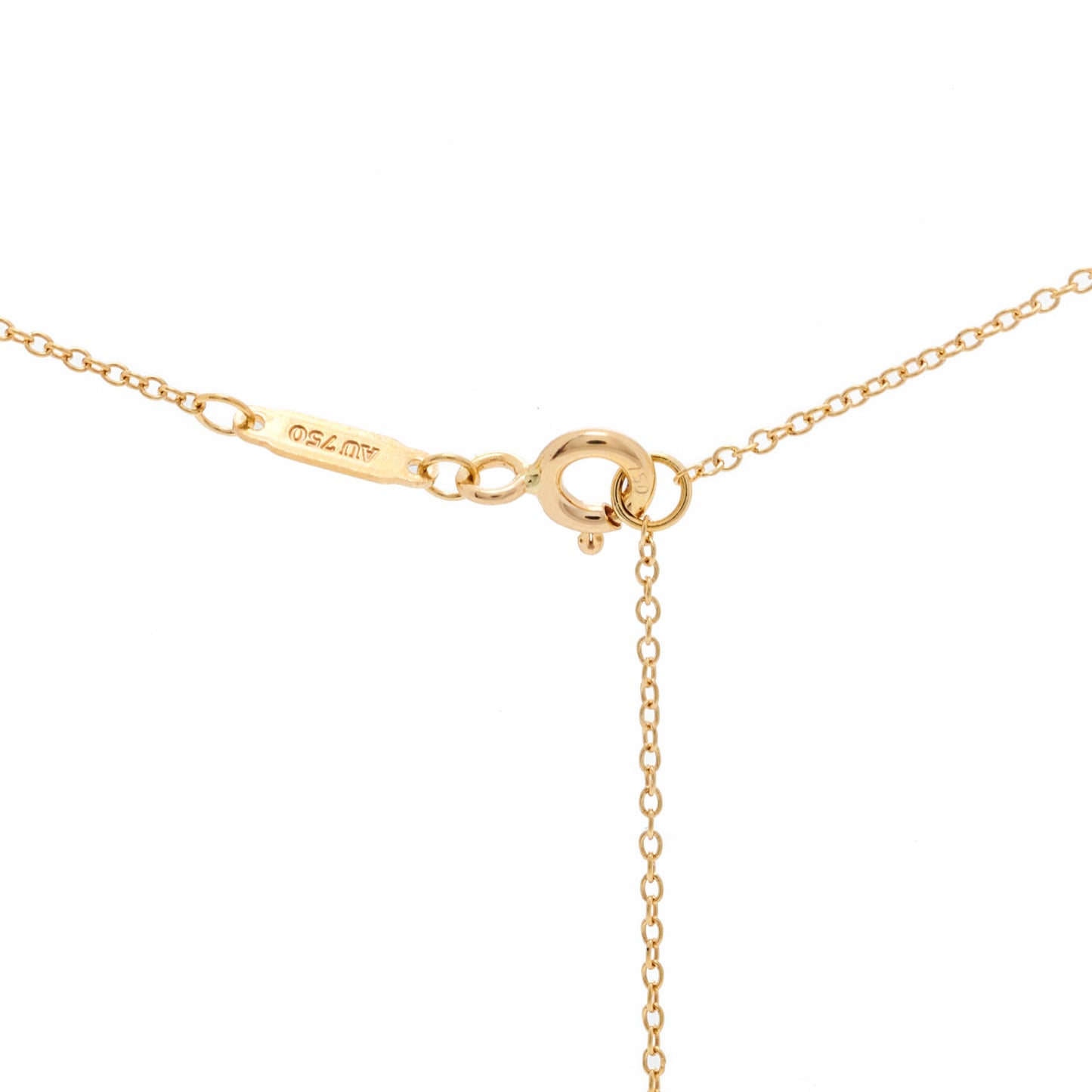 18K Rose Gold Diamond T Smile Pendant Necklace