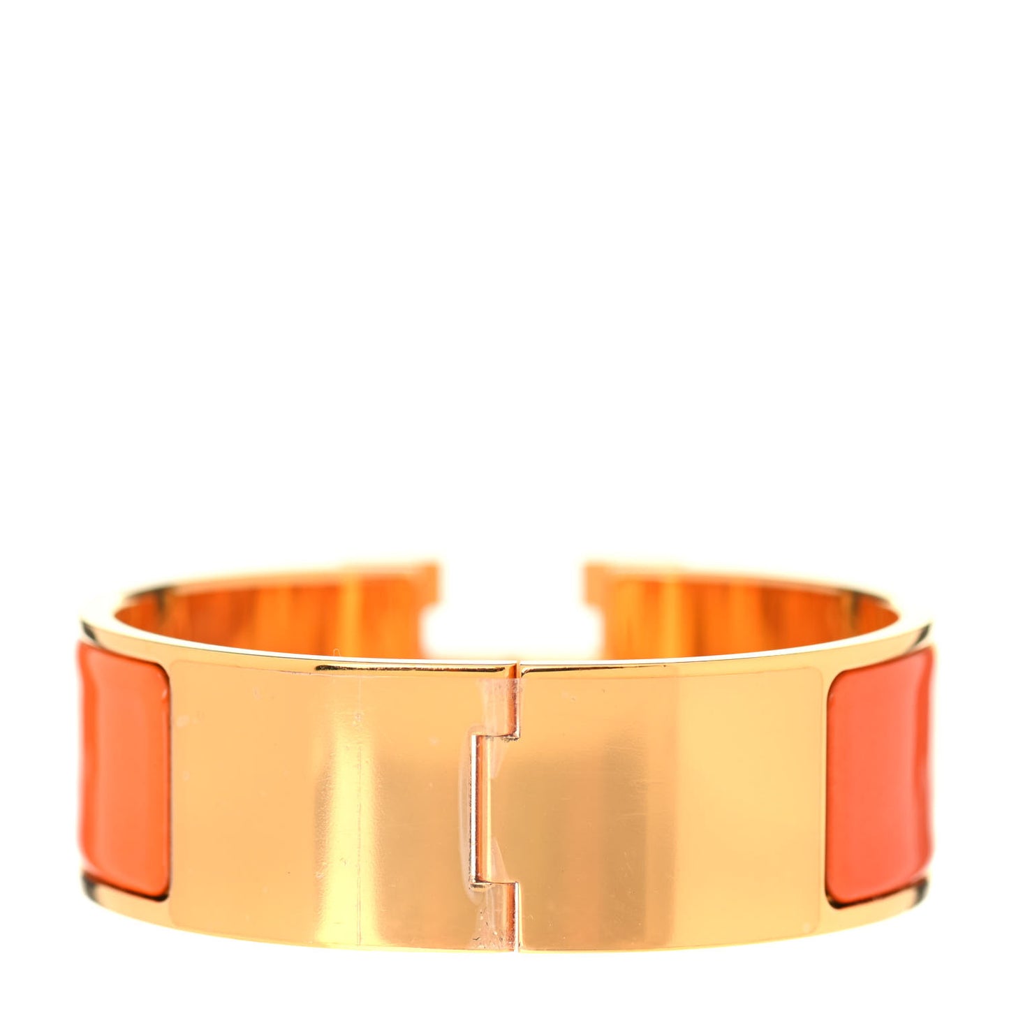 Enamel Wide Clic Clac H Bracelet PM Rainbow Orange