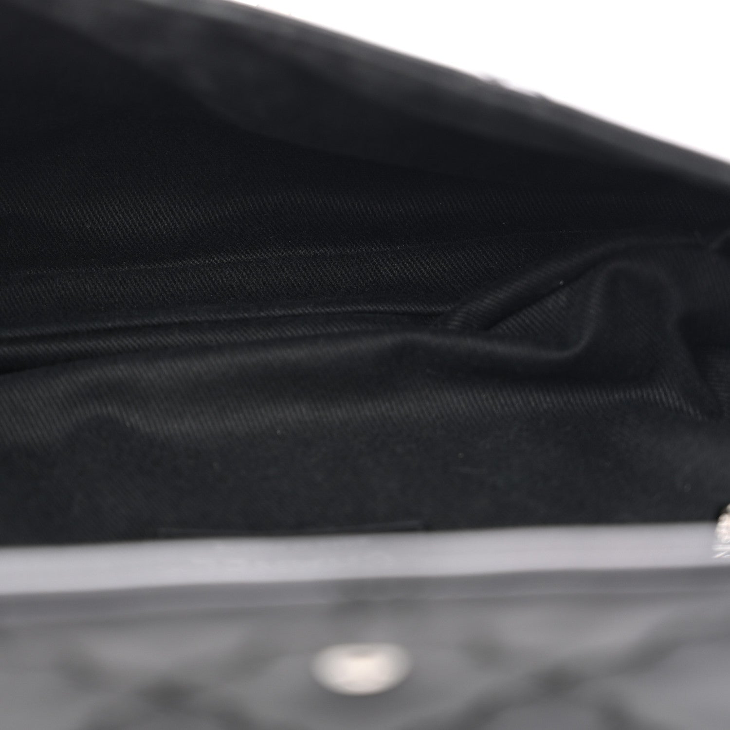 Chanel Calfskin Quilted Double Stitch Hamptons Clutch with Chain Black 4 of 11