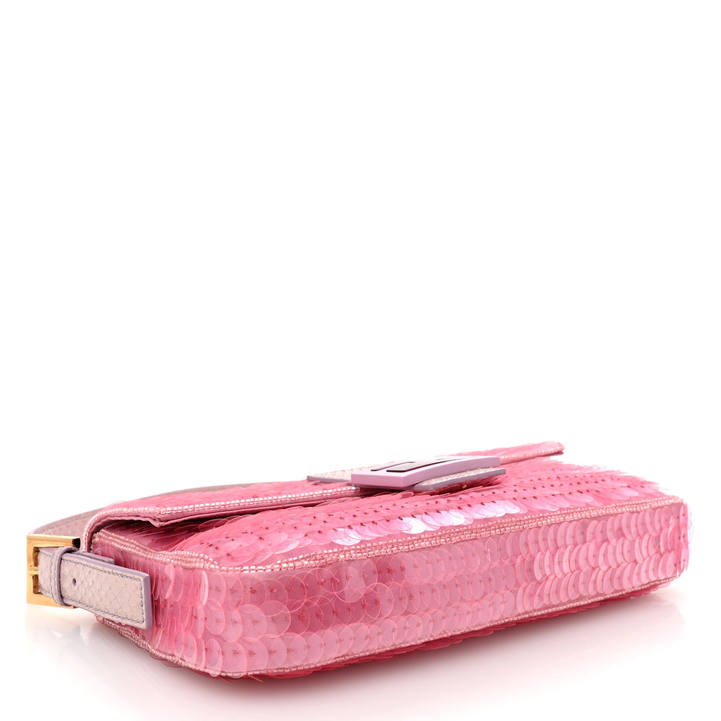 Satin Sequin Paillettes Bilics Lustre Snakeskin Medium Baguette 1997 Lavanda Glicine