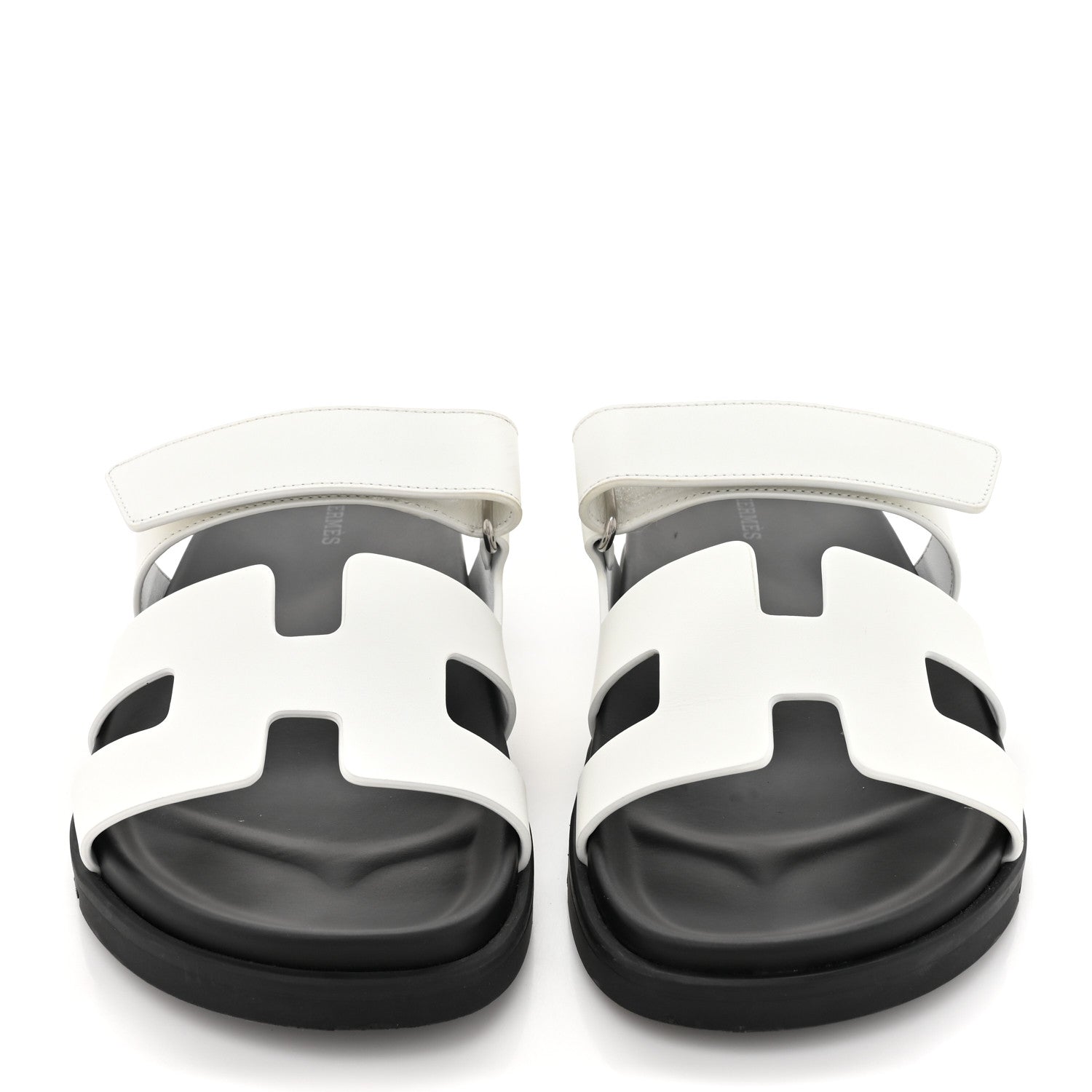 Hermes Calfskin Womens Chypre Sandals 39 White 2 of 12