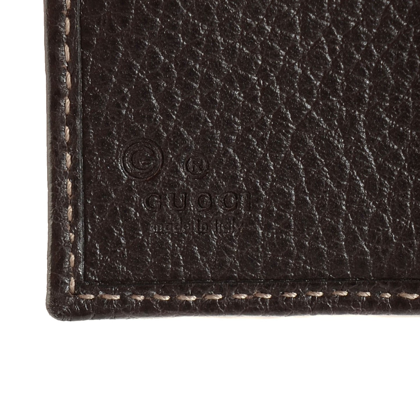 Crystal Monogram French Flap Wallet Dark Brown