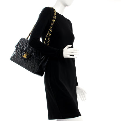 Chanel Lambskin XL Jumbo Flap Black 2 of 14