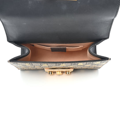 Gucci GG Supreme Monogram Bees Small Padlock Shoulder Bag Black 4 of 8
