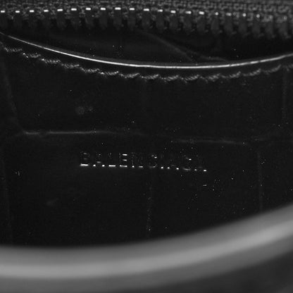 Balenciaga Semi Shiny Calfskin Crocodile Embossed Neo Classic Black Hardware Nano City Crossbody Black 6 of 9