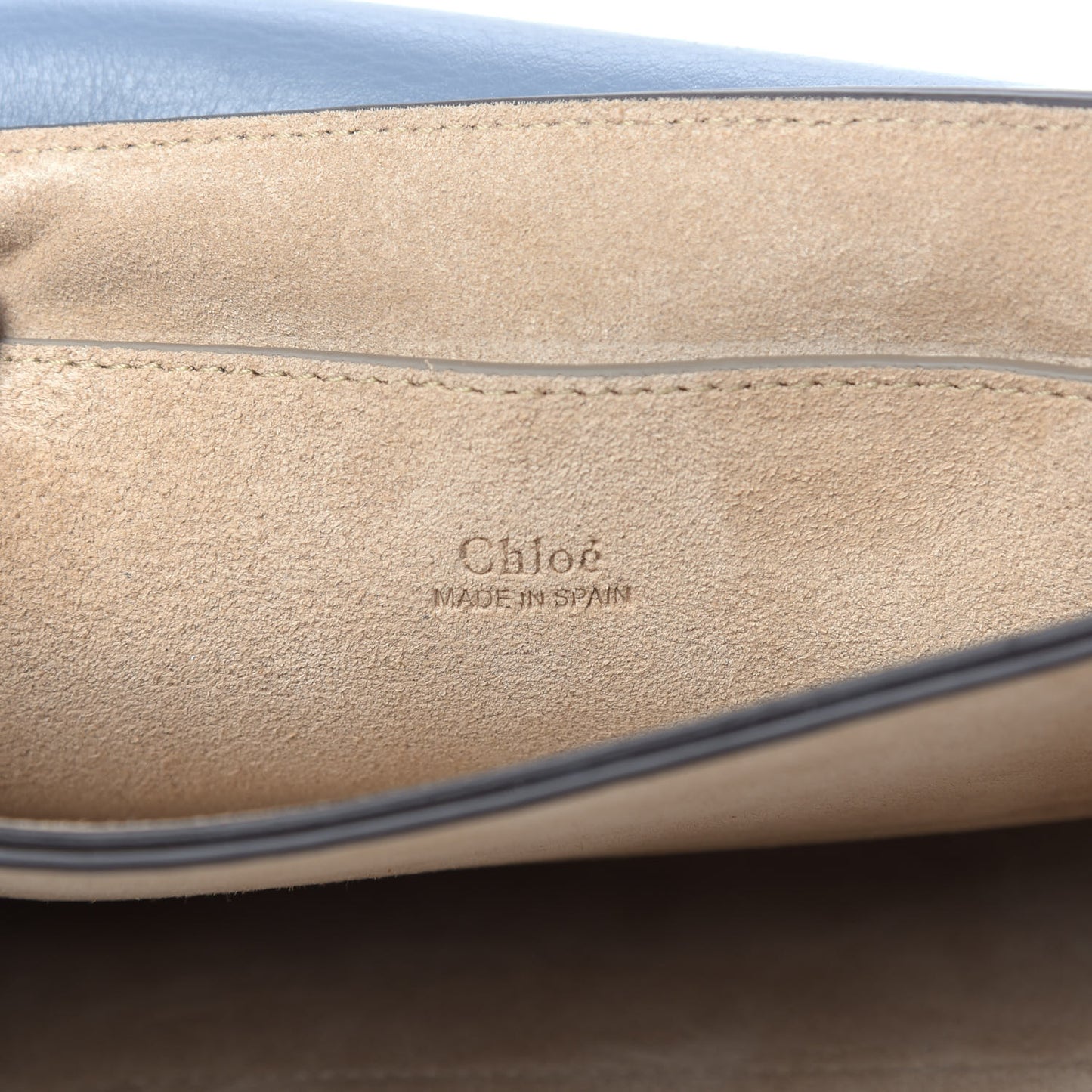 Suede Calfskin Small Faye Shoulder Bag Ash Blue